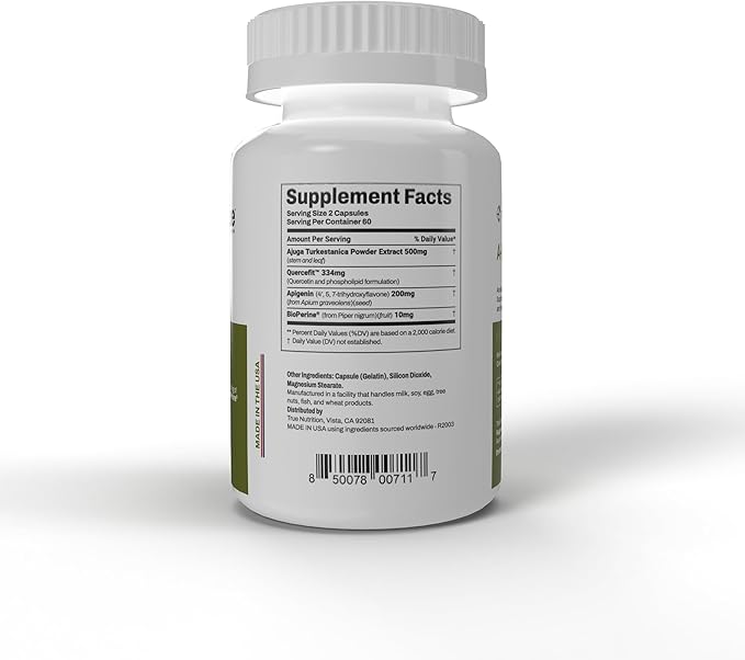 True Nutrition - A-Bolic4 Advanced Anabolic Boost Supplement | Support Healthy Anabolic Growth Naturally with Turkesterone, Apigenin, Quercefit™ Quercetin | 120 Capsules