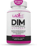 DIM Complex 150mg Hormonal Support Menopause Relief Supplement for Hot Flashes & Hormonal Acne Relief Bioperine, Broccoli & Calcium Estrogen Metabolism Balancing Pills for Women 60 Capsules by LadyMe