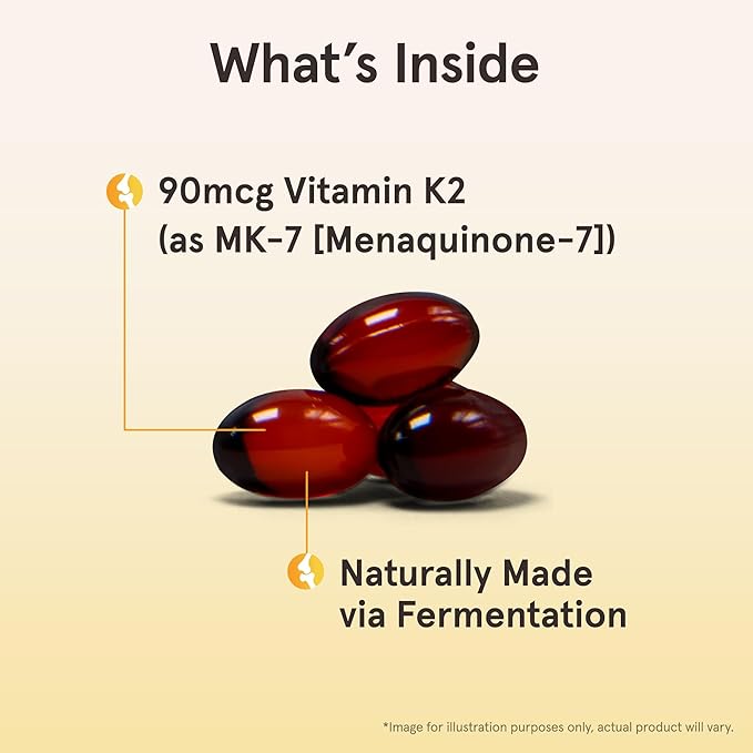 Jarrow Formulas MK-7 90mcg-Bioactive Form of VIT K2-120 Servings(Softgels)-for Bone & CV Health-VIT K2 MK-7 Dietary Supp-K2 VIT Supp MK-7-Gluten Free,12 Pack