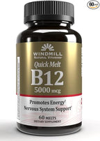 Windmill Quick Melt Vitamin B-12 5000 MCG Dietary Supplement, 60 Count (1)