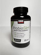 ProbioSlim Weight Loss Essentials Complete Daily Digestive Health and Weight Loss Probiotic Supplement for Women and Men with Electrolytes and Green Tea Extract, Force Factor, 120 Capsules