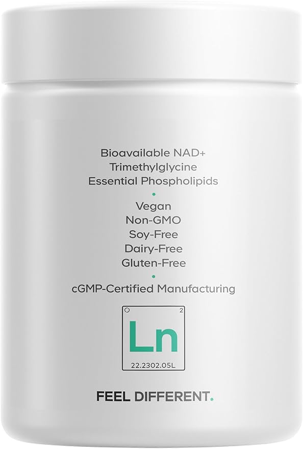 Codeage Liposomal NAD+ Supplement - NAD Nicotinamide Adenine Dinucleotide Coenzyme Pills - 500 mg NAD+ Per Serving & Betaine Anhydrous - Liposomal Delivery - Vegan, Non-GMO, Gluten-Free - 60 Capsules