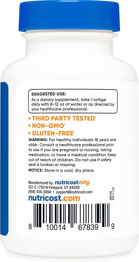 Nutricost Lycopene (20mg) 60 Softgels - Gluten Free, Non-GMO