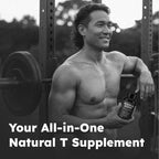 Natural Testosterone Booster for Men - Increase Energy, Stamina & Muscle Growth - Premium Male Enhancement Supplement with Ashwagandha
