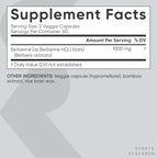 Sports Research Berberine - Herbal Ayurvedic Metabolic Health Support - 1000mg - 120 Capsules - Vegan Certified, Gluten-Free, Non-GMO