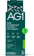AG1 Athletic Greens Powder Supplement, Improve Gut Health, Multivitamin, Probiotic, Gluten Free, Vegan and Keto Friendly, 75 Vitamins (Travel Packs, 14 Count) - Classic Formula