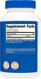 Nutricost L-Citrulline 500mg, 120 Capsules - Gluten Free, Non-GMO, 1000mg Per Serving (60 Serv)