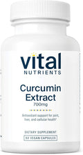 Vital Nutrients Curcumin Extract 700mg - Vegan Curcumin Supplements with Black Pepper Extract - Antioxidant Support for Joint, Liver, and Cellular Health* - Gluten, Dairy, Soy Free - 60 Capsules