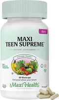 Teen Vitamins for Girls 12-17 - Teen Multivitamin Supreme with D3, Iron, Calcium, Biotin, Digestive Enzymes – Teenager Girl Multi Vitamins for Energy, Immune & Mood Support – 60 Count