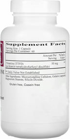 Ecological Formulas All Thiamine Vitamin B1 50 mg, 2 X 60 Capsules