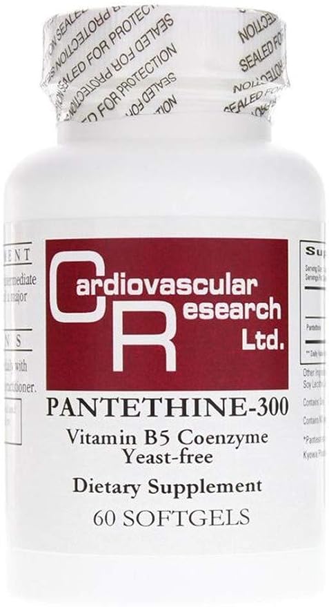 Cardiovascular Research Pantethine-300 Vitamin B5, White, 60 Count
