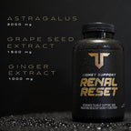 Troponin Nutrition Renal Reset Kidney Support Organic Astragalus Powder Grape Seed Extract, Ginger Extract
