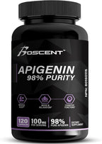 Apigenin Supplement 100mg from Chamomile Extract 120 Count - 98% purity- Apigenin Supplement for Sleep, Mood, Cognition, Prostate health - Excellent sleep aid, Non-GMO, No Fillers - 4-Month Supply