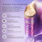 BRĒZ Dream Reishi Mushroom Drink, Non-Infused Relaxing Tonic with Reishi, Chamomile, Tart Cherry, Magnesium & L-Theanine, Vegan Adaptogen Drink for Sleep, Calm & Mood, 12 fl oz - 48 Pack