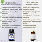 DermaPure+ NMN+ Supplement 4-in-1 – Support Youthful Skin, Longevity Anti-Aging, Reduces Fine Lines & Wrinkles, Supports NAD+ Levels, GMP Certified & FDA Registered – 60 Capsules (2 Packs)