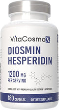 Diosmin Hesperidin 1200 mg Complex, 180 Capsules, Citrus Bioflavonoids Rich Fruit Extract, 100% Vegetarian, Non-GMO & Gluten Free Diosmin Supplement with Max Strength