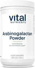 Vital Nutrients Arabinogalactan Powder - Vegan Prebiotic Fiber Supplement for GI Health, Liver, and Immune Support* - Gluten, Dairy, Soy Free - Non-GMO - 300g