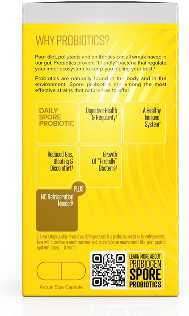 Probiogen Daily Digestive Balance Probiotic, Digestive Supplement, 30 Count Capsules (681816)