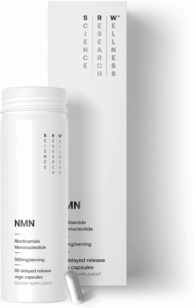 SRW Laboratories NMN | Supports Healthy Aging | 60 Vege Capsules | Supplement for DNA Maintenance, Cellular Energy Production | Increase NAD+ Levels | 500mg Dose