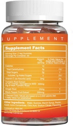 Turmeric Curcumin Gummies 500mg for Adults, with Black Pepper, Ginger Root, Vitamine C, Low Sugar Fruit Gummies, Orange Flavor - 120 Counts