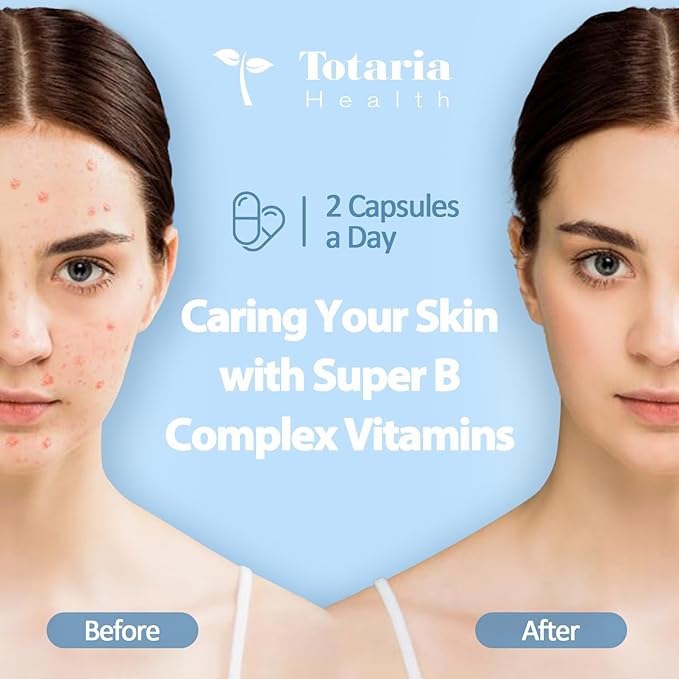 13-in-1 Vitamin B Complex Plus with Vitamin B1, B2, B3 (Niacin), B4, B5, B6, B7 (Biotin), B8 (Inositol), B9 (Folate), B12, C, D3, K2 for Energy, Nerve, Immune, Skin - 120 Caps per Bottle - 2 Bottles