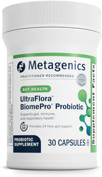 Metagenics UltraFlora BiomePro Probiotic Supplement - 105 Billion CFU Multistrain Formula with Lactobacillus Acidophilus - Shelf-Stable for Digestive Health, Gut Flora & Immune Support* - 30 Capsules