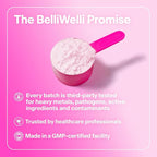 BelliWelli Fiber Supplement for Women & Men Premium Daily Fiber Powder from Organic Acacia with Added Collagen Electrolytes & Probiotics No Bloat Constipation & Gut Health Support(Strawberry Lemonade)