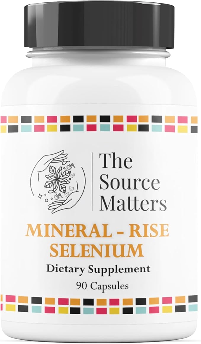 Mineral - Rise Selenium High-Bioavailability Selenium Glycinate for Antioxidant Support, Heart Health, and Prostate Wellness (90 Capsules)