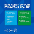 OmegaXL Powerful Joint and Muscle Support Supplement (60 Count) & Probiotic XL - PreforPro, DE111, Shelf Stable - Promote Healthy Gut Flora Growth (30 Veggie caps)