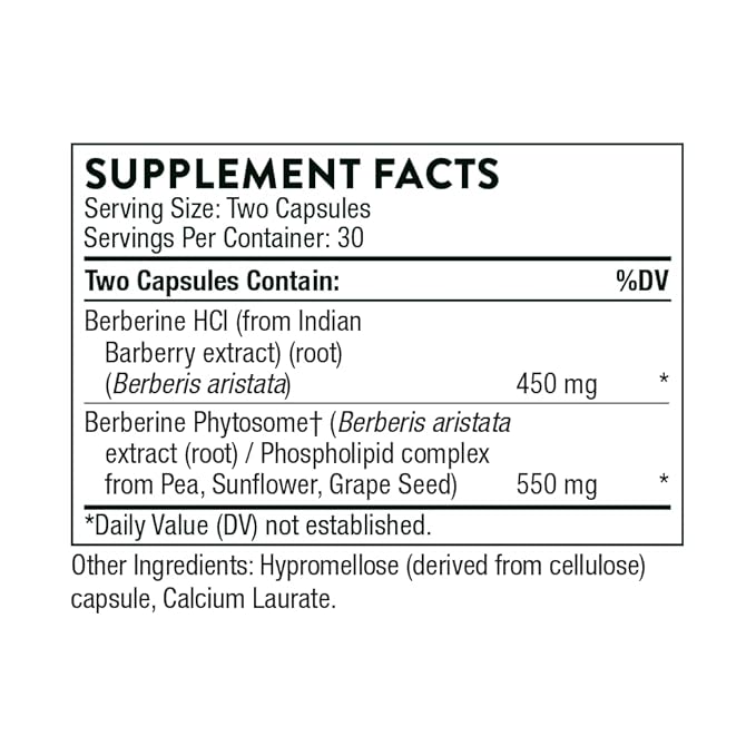 THORNE - Basic B Complex (60 Capsules) & Berberine (60 Capsules) Bundle - Supports Heart Health, Immune System Function & Brain Health - Gluten Free, Dairy Free