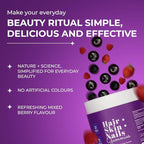 The Wellness Project 14-in-1 Hair, Skin & Nails Gummies with 10,000 mcg Biotin, Keratin, Hyaluronic & Folic Acid, Vitamins A, C, B5, B6 & B12 & Sea Buckthorn | Tasty Mixed Berry Flavor (Pack of 2)