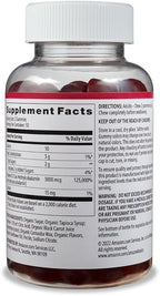 Amazon Basics Vitamin B12 3000 mcg, Normal Energy Production and Metabolism, Immune System Support, 100 Gummies (2 per serving), Pack of 2, Raspberry (Previously Solimo)