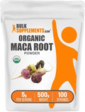 BulkSupplements.com Organic Maca Powder - Organic Maca Root Powder, Superfood Supplement - Gluten Free, 5g per Serving, 500g (1.1 lbs) (Pack of 1)