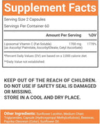 Liposomal Vitamin C Supplement, 1700mg, 120 Capsules 100% Vegetarian, Non-GMO & Gluten Free, High Absorption - 2 Pack