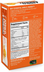 Optimum Nutrition Essential Amino Energy Plus Electrolytes Stick Packs, Energy Powder, Tangerine Wave, 7 Count