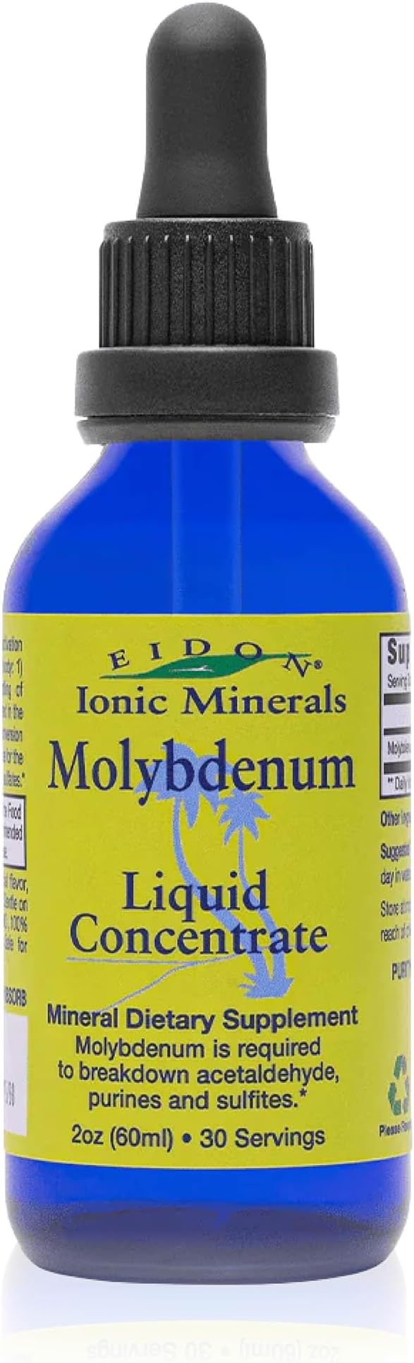 Eidon Ionic Minerals Liquid Molybdenum Supplement - Liquid Ionic Minerals, Molybdenum Concentrate Drops for Women & Men, No Added Sugars, Supports Biological Processes, Mineral Supplements - 2 oz