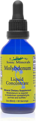 Eidon Ionic Minerals Liquid Molybdenum Supplement - Liquid Ionic Minerals, Molybdenum Concentrate Drops for Women & Men, No Added Sugars, Supports Biological Processes, Mineral Supplements - 2 oz
