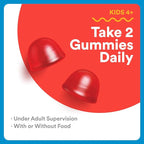 SmartyPants Kids Zero Sugar Multivitamin Gummies: Omega-3, Vitamins D, C, A, Plant-Based, Gluten Free, Strawberry Banana Flavor, 60 Count (30 Day Supply)