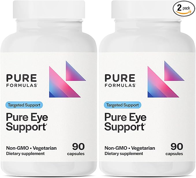 PureFormulas Pure Eye Support | Lutein and Zeaxanthin Supplement - 90 Vegetarian Capsules, 2-Pack