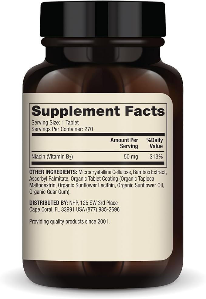 Dr. Mercola Niacin Vitamin B3, 90 Servings (270 Tablets), Dietary Supplement, Mini Tabs, Essential B Vitamin, Non-GMO