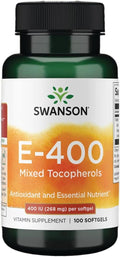 Swanson Vitamin E Mixed Tocopherols 400 Iu (268 Milligrams) 100 Sgels
