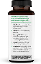 LifeSeasons Puri-T - Liver Cleanse & Detox Support Supplement - Resveratrol N-Acetyl Cysteine Milk Thistle Artichoke & Turmeric - Supports Tissue Regeneration & Healthy Bile - 60 Capsules (Pack of 2)
