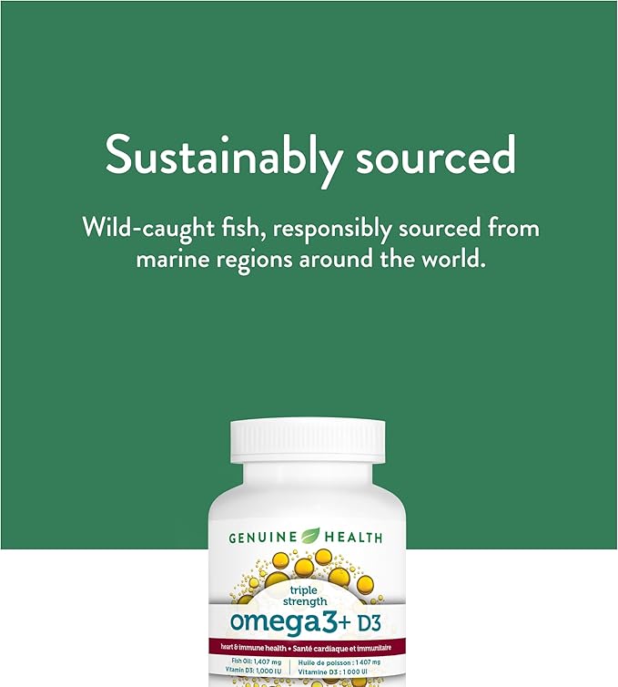 GENUINE HEALTH Triple Strength D3 Omega3, 60 CT