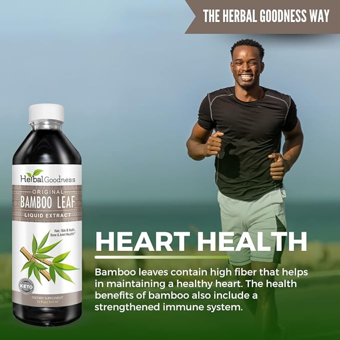 Herbal Papaya Bamboo Silica Supplements Organic Extract 12oz - Liquid Silica with Organic Hair, Skin and Nails Vitamins As Well As Bone and Joint Support