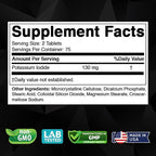 Potassium Iodide Dietary Supplement 130 mg per Serving - 150 Tablets (2 Bottles)