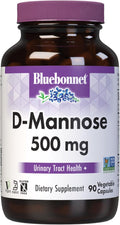 BlueBonnet Nutrition D-Mannose 500 mg – Fast Acting Urinary Tract Support for Men & Women* - Non-GMO, Vegan, Kosher, Gluten-Free - 90 Vegetable Capsules, 30 Servings