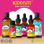 Kiddivit Baby Vitamin A&D Liquid Drops with Vitamin E – Gentle Immune & Vision Support Supplement – 60 Daily Servings, Dropper Included, Glass Bottle – Sugar Free, Gluten Free, Vegetarian, 2oz