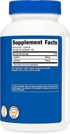 Nutricost L-Arginine L-Citrulline Complex 750mg, 120 Capsules - Non-GMO