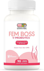 Women's Probiotic with Cranberry - 7.5 B CFUs for Vaginal & Gut Microbiome Support - 90 Vegan Capsules, Gluten Free