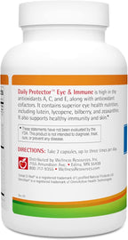 Wellness Resources Daily Protector Eye & Immune - Lutein, Lycopene, Zeaxanthin, Cryptoxanthin, Bilberry and More for Eye, Immune, and Skin Health (90 Capsules)